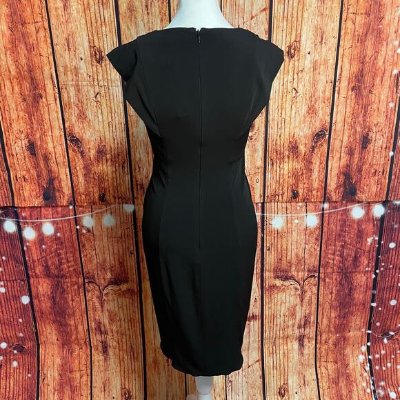 Catherine Malandrino NWT Jill little black dress size 4 twist front cocktail - Picture 4 of 7